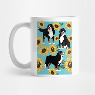 Bernese Mountain Dog and Sunflowers Mug